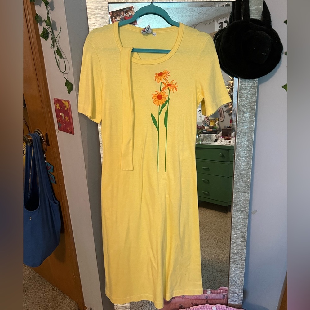 60s midi t shirt dress